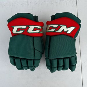CCM HGTK Tacks Pro Stock Hockey Gloves 14” Green 45017