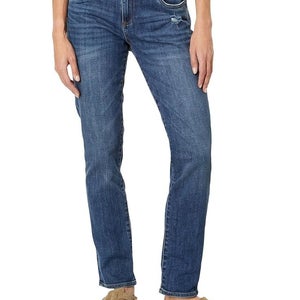 KUT from the Kloth Catherine Jeans Womens 4 Blue Denim Mid-Rise Boyfriend QLW478