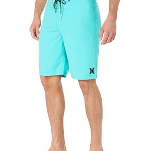 Hurley One & Only Boardshort Men's 34 Blue 22" Drawstring Waist Swimwear QLW437