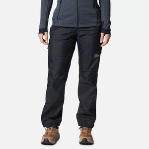 Mountain Hardwear Threshold Pants Women's XL-Long Black Waterproof Hiking QLW489