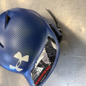 Used Under Armour HELMET Batting Helmet No Mask Royal Blue LG 11339-S000190955