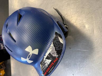 Used Under Armour HELMET Batting Helmet No Mask Royal Blue LG 11339-S000190955