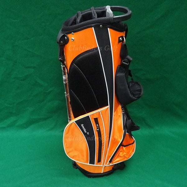 NEW Frogger Function fx Orange/Black 6-Way Golf Stand Bag w/ Raincover