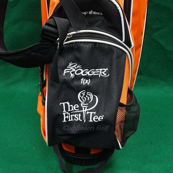 NEW Frogger Function fx Orange/Black 6-Way Golf Stand Bag w/ Raincover