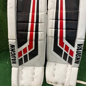 White 31" Intermediate Vaughn Velocity VE8 Goalie Leg Pads (Used)