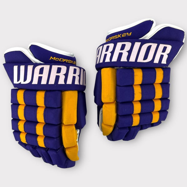 Pro Stock Used 14" Warrior Franchise Los Angeles Kings Retro Hockey Gloves MIC