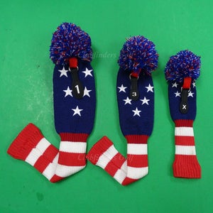 Players Gear USA Stars & Stripes Driver, 3 Wood, Hybrid Headcovers SET OF 3