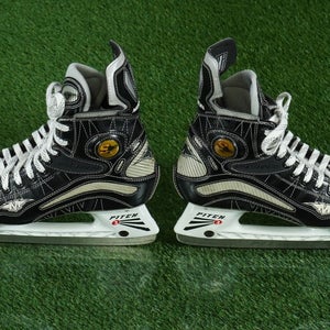 MISSION S400 COMP SENIOR ICE HOCKEY SKATE SIZE 9D EU43 BLACK ~ NICE!!