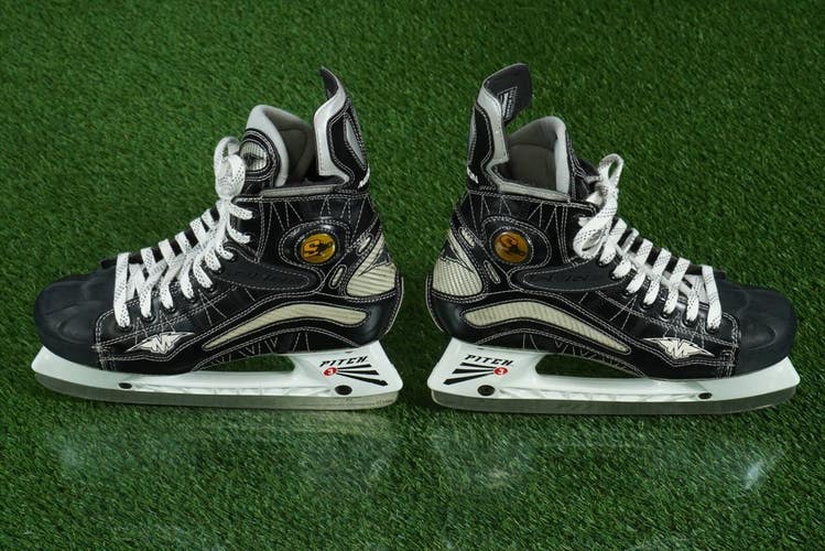 MISSION S400 COMP SENIOR ICE HOCKEY SKATE SIZE 9D EU43 BLACK ~ NICE!!