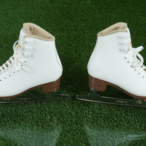 JACKSON ULTIMA EXCEL GIRLS FIGURE ICE SKATES MARK II 8-2/3 SIZE 3C, WHITE ~ WOW!
