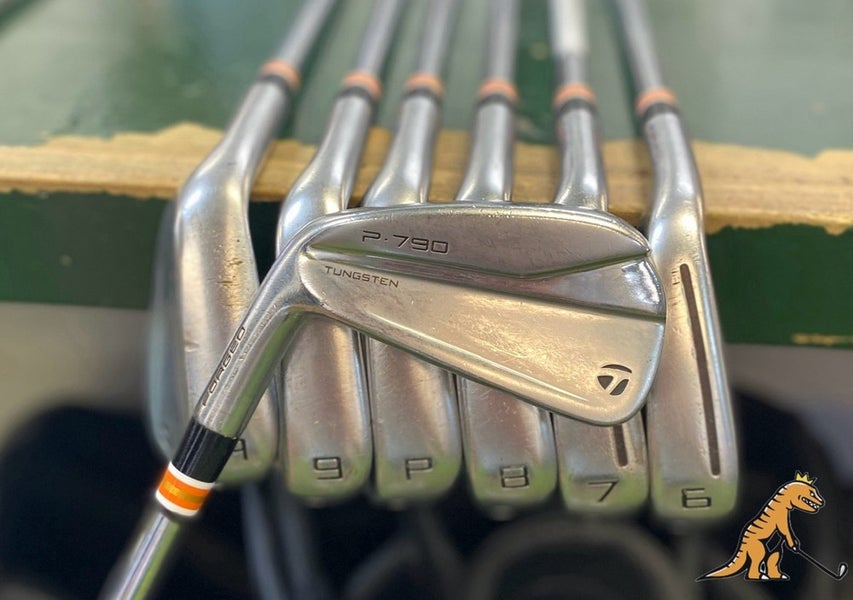 Used LH TaylorMade P790 Forged Iron Set 5-PW-GW True Temper AMT Red S300 Steel