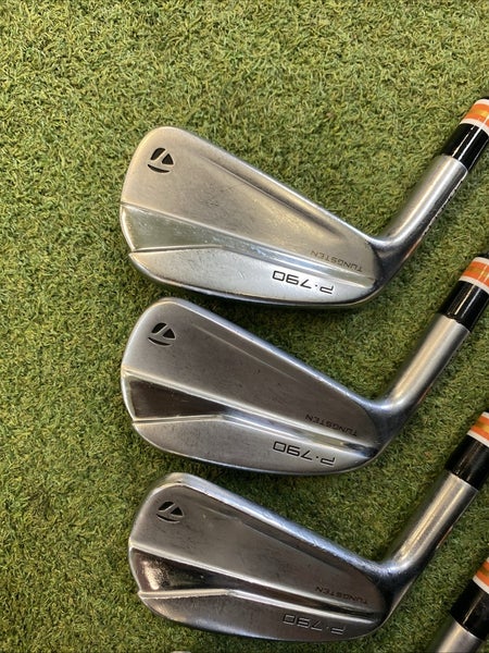 Used LH TaylorMade P790 Forged Iron Set 5-PW-GW True Temper AMT Red S300 Steel