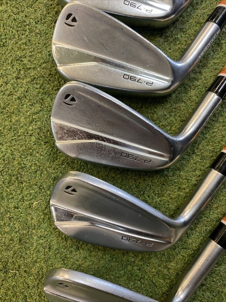 Used LH TaylorMade P790 Forged Iron Set 5-PW-GW True Temper AMT Red S300 Steel