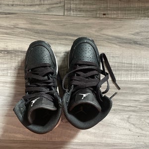 Black Men's 1Y Youth Air Jordan High Top Molded Cleats (Used)