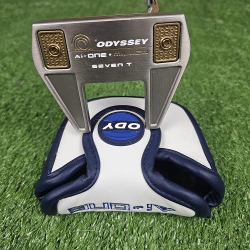 Odyssey Ai One Milled Seven T Mallet Putter Limited Edition Gold Chrome RH 34.5"