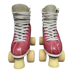 Used CRAZY SKATES Senior Roller Quad Skates Pink Senior 8 11375-S000362081