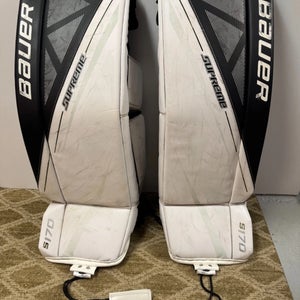 Bauer S170 Ice Hockey Goalie Pads Black Trim Size Large Senior