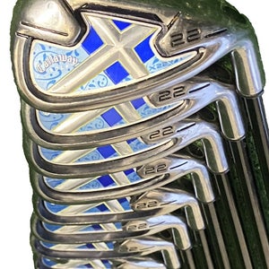 Callaway X-22 Iron Set 3-PW,SW RH Fujikura Fit-On X Regular Graphite 5i 38" Nice