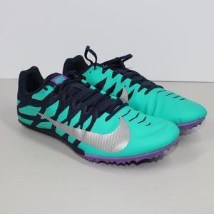 New Track Shoes with spikes Nike Zoom Rival Obsidian Emerald Unisex Size M 10.0