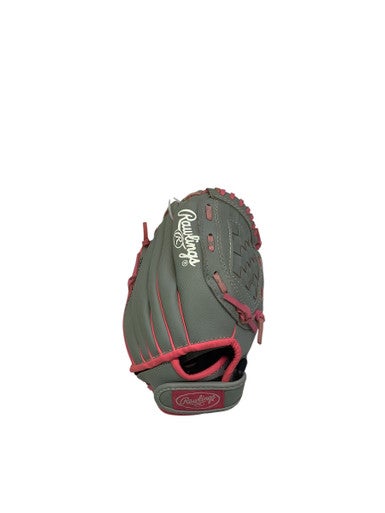 Used Rawlings STORM 10 INCH GLOVE BB/SB Glove RH Throw Graphite And Pink 10" 11347-S000249861