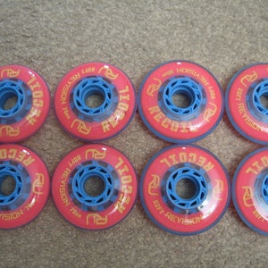 Brand New Eight (8) Revision Recoil Hi-Lo 76-80MM Soft Indoor Roller/Inline Hockey Wheels