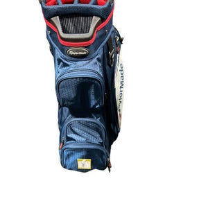 Used Taylormade RED/WHITE/BLUE CART BAG Mens Cart Bag Navy Blue 11834-S000036715