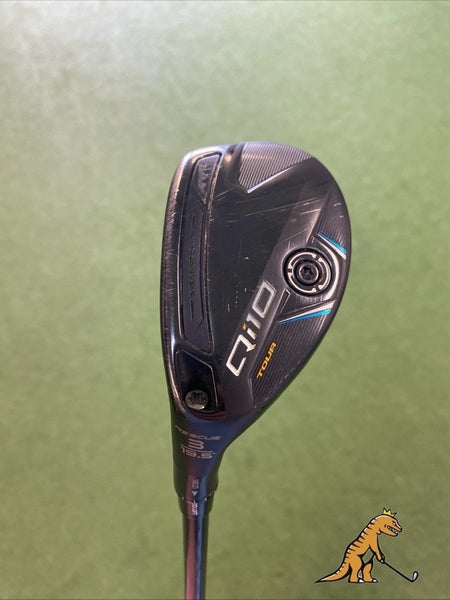 Used LH TaylorMade Qi10 Tour 19.5* Rescue Hybrid HZRDUS RDX Smoke Graphite Stiff