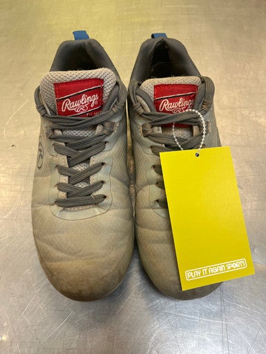 Used Rawlings TUFFTEK BB/SB Cleats Grey Junior 01.5 11339-S000187119