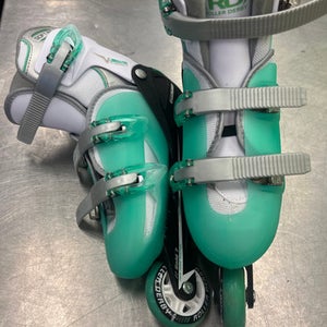 Used RollerDerby 500 VTECH Senior Rec Fitness Skates Green Adjustable 11339-S000183222