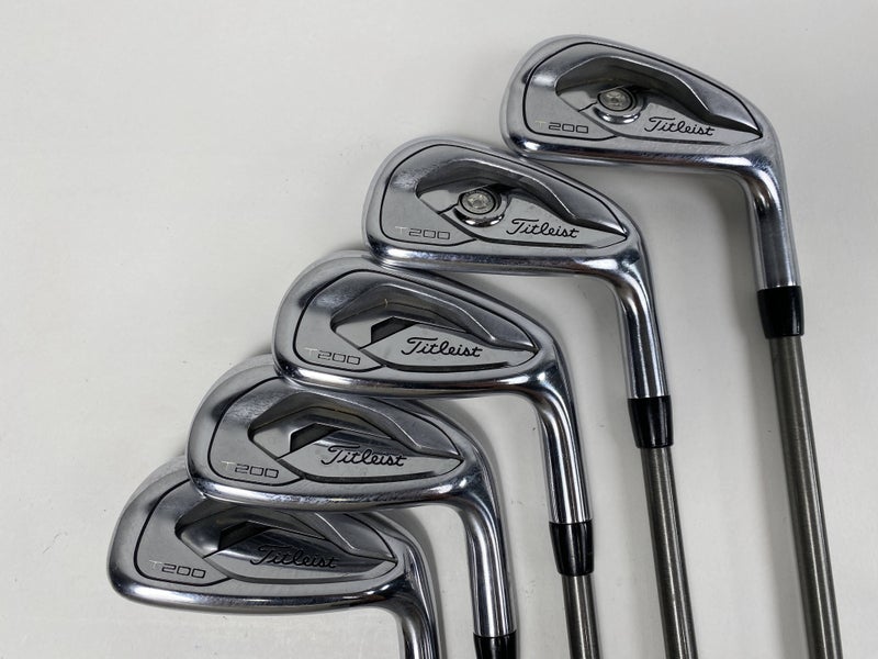 Titleist T200 Iron Set 6-9+GW AeroTech SteelFiber i80 Stiff Graphite Mens RH