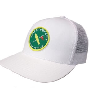 NEW Surf & Turf Golf Course To Coast #10 White Adjustable Snapback Golf Hat/Cap