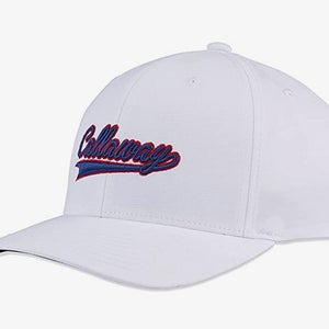 NEW 2023 Callaway Golf Tempo White/Navy/Red Adjustable Snapback Golf Hat/Cap