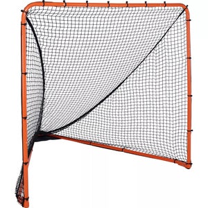6'x6' Lacrosse Goal Net Folding Backyard Lacrosse Training Equipment Steel/ And Rebounder