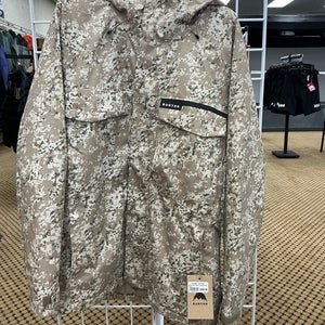 Men's Large BURTON Covert 2.0 2L Snow Jacket - SNOWFALL CAMO - Mens