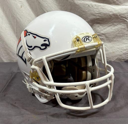 2011 RAWLINGS Momentum White Denver Broncos Youth Football Helmet Medium
