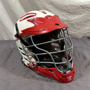Warrior Full Face Lacrosse Helmet White/Red Size Small Satisfaction Guaranteed