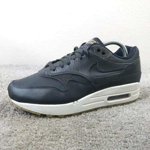 Nike Air Max 1 Premium Womens 6.5 Running Shoes Black Anthracite Low 454746-016