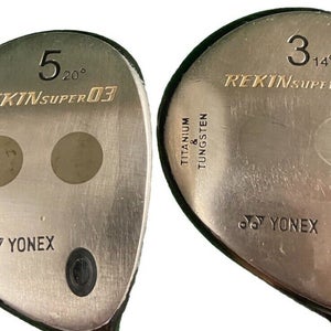 Yonex Rekin Super03 Fairway Wood Set 3W/14* 5W/20* RH Senior Graphite New Grips