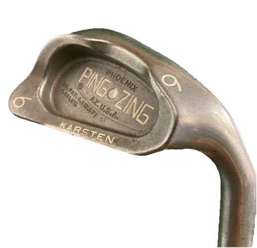 Ping Zing 6 Iron Silver Dot 4* Upright RH Men's JZ Stiff Steel 37.5" Great Grip