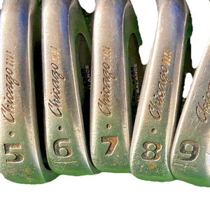 Chicago Golf 944 DB Tour Iron Set 3-9,SW Stiff Steel 5i/37.5" RH Good Grips