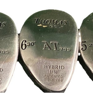 Thomas Golf AT705 Hybrid Set 5h,6h,7h Regular Flex Graphite RH New Mid Grips