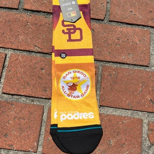 NWT Stance Cooperstown Collection MLB San Diego Padres Casual Socks, Size M