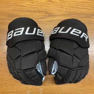 Bauer Supreme Mach Pro Stock Game Used Hockey Gloves Brown 13” Bruins