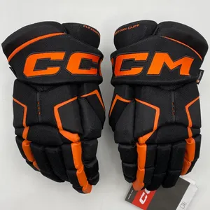 CCM Tacks AS-V Gloves, Black/Orange 12" (New)