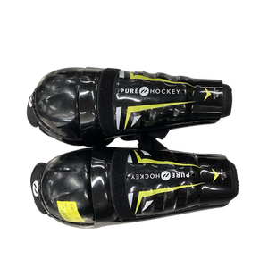 Used PURE HOCKEY Youth Shin Guards Black 10" 11613-S000162479