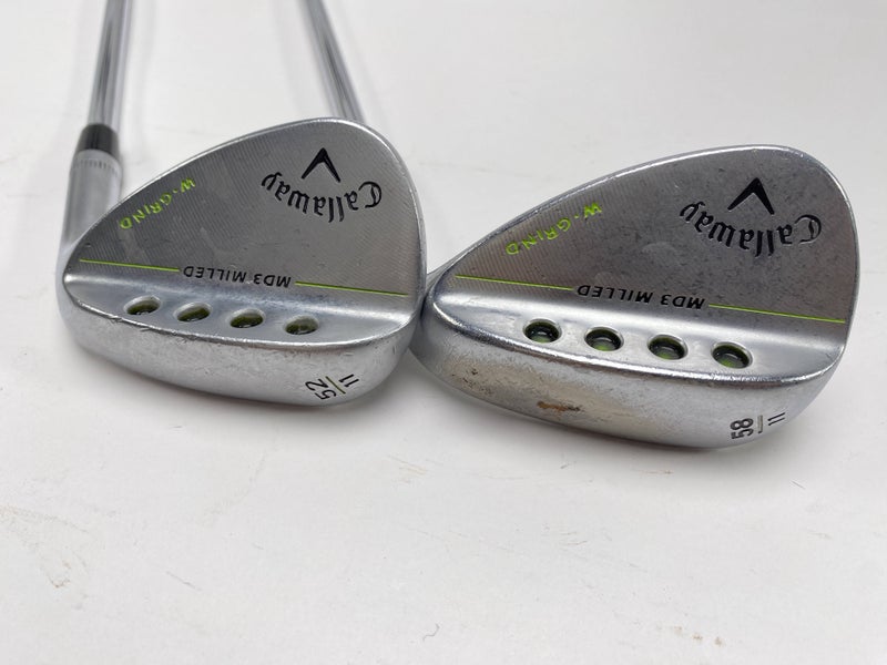 Callaway MD3 Milled Chrome W-Grind Wedge Set 52* 11 | 58* 11 DG Wedge RH