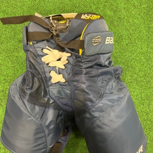 Navy Blue Bauer Supreme Ultrasonic Hockey Pants (New) | Youth Large