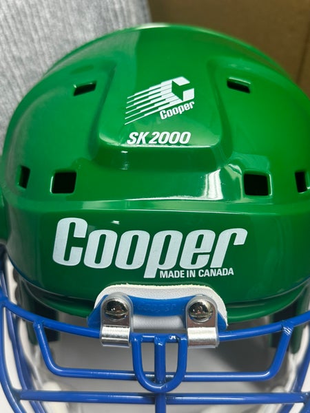 VINTAGE HARTFORD WHALERS LARGE COOPER SK2000 GOALIE HOCKEY HELMET RARE  GREEN ORIGINAL LOGOS | SidelineSwap | Buy and Sell on SidelineSwap