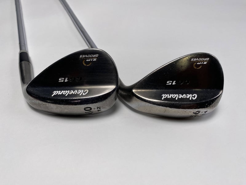 Cleveland CG15 Black Pearl Wedge Set 56* 14 60* 12 Traction Wedge Steel Mens RH
