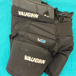Black Junior Large Vaughn Velocity V9 Pro Hockey Goalie Pants (Used)